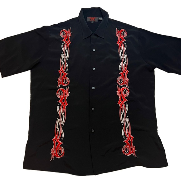 Vintage DF Black Button Down shirt - Picture 1 of 4